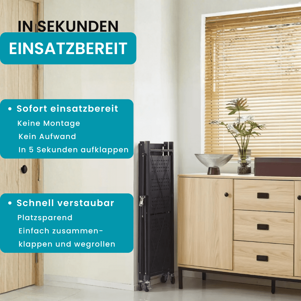 TidyON®-Das Faltbare Schwerlastregal mit 360° Rollen