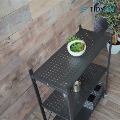 TidyON®-Das Faltbare Schwerlastregal mit 360° Rollen